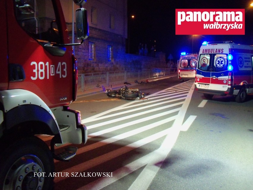 Wypadek drogowy na ul. 11 Listopada w Wałbrzychu