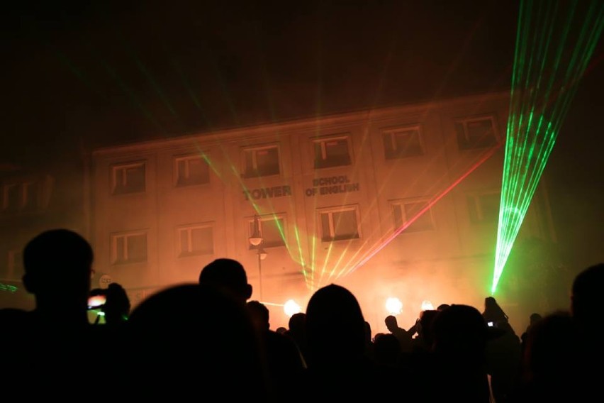 Widowisko laserowe w Żorach z okazji Święta Ogniowego