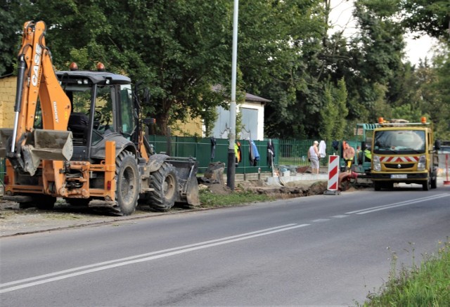 Prace przy ulicy Żdanowskiej w Zamościu trwają