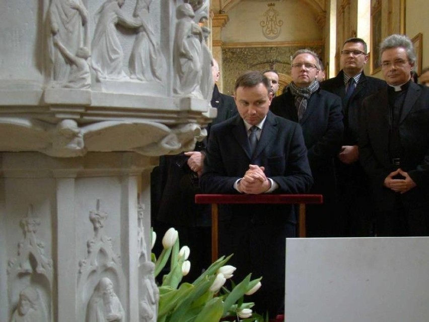 Andrzej Duda w Wadowicach w 2015r.