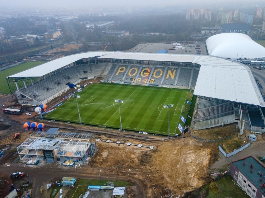 Stadion Pogoni Szczecin - stan 19 grudnia 2020.