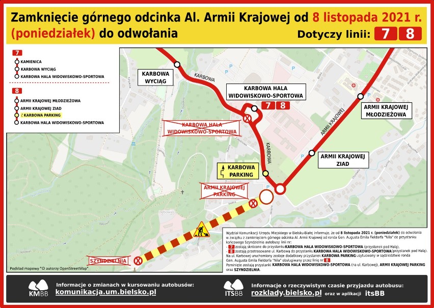 Zamkniecie górnego odcinka Al. Armii Krajowej – zmiana tras...