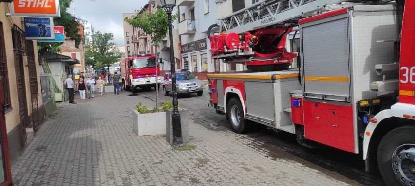 Zgłoszenie o pożarze w centrum Włocławka