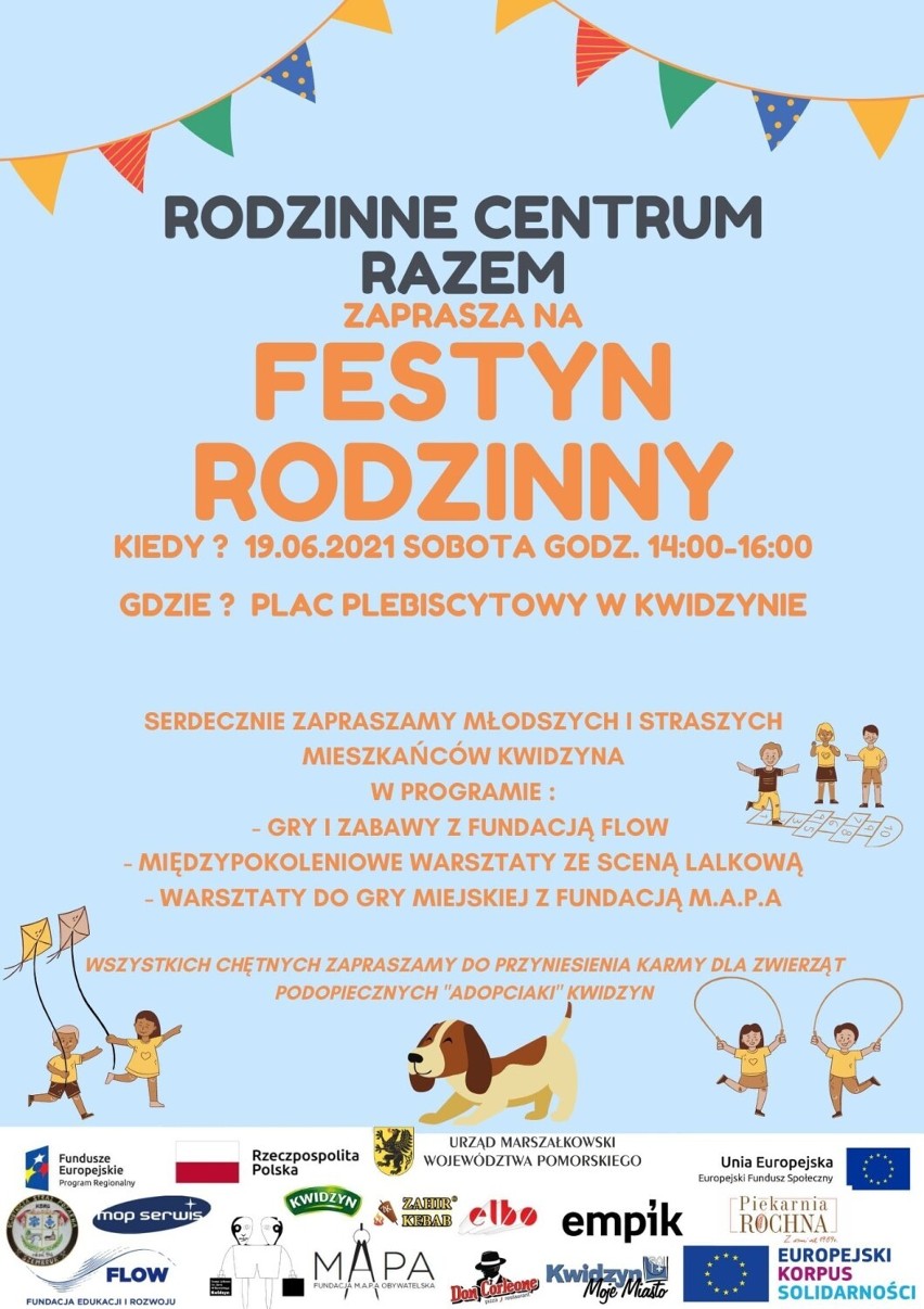 Festyn Rodzinnego Centrum „Razem” w Kwidzynie. Sobotnia zabawa odbędzie się na Placu Plebiscytowym