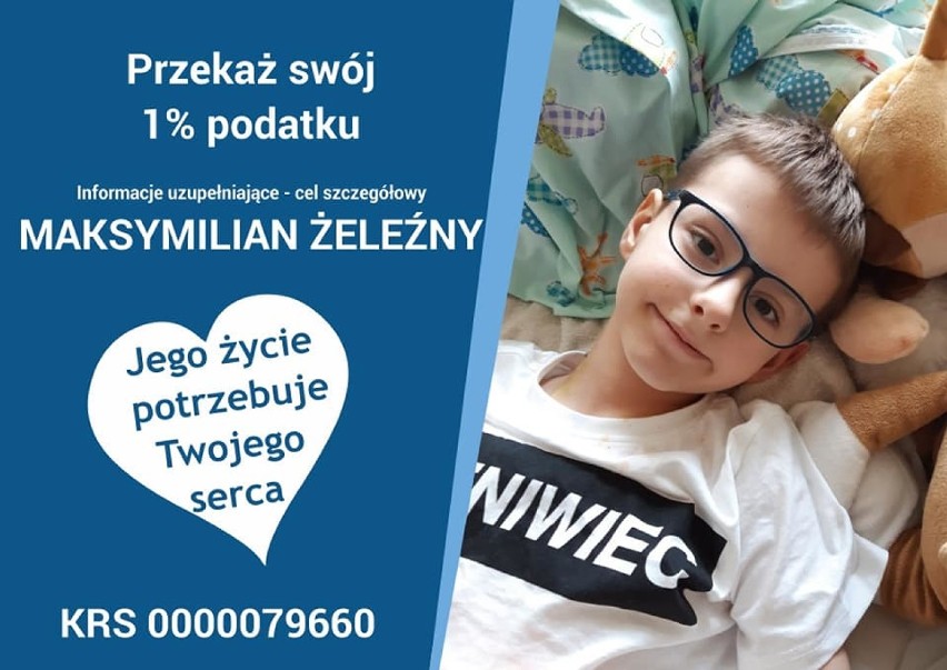 Maksymilian Żeleźny z Tomaszowa walczy z nowotworem. Rodzice proszą o przekazanie 1 proc. podatku