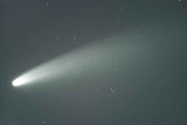 Kometę nad Wągrowcem udało się sfotografować Januszowi Szkudlarkowi