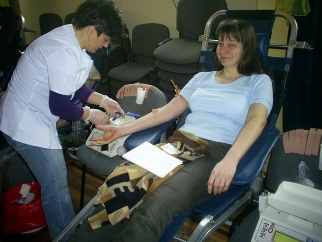 Danuta Piątek, mieszkanka Zbąszynia - zawsze chętnie przychodzi na akcje krwiodawstwa organizowane w mieście.