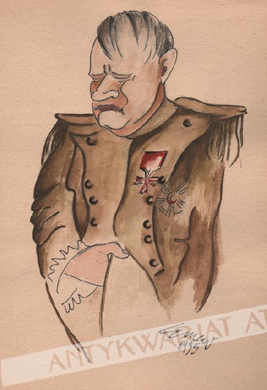Jaracz na rysunku Edwarda Marszałka z 1935 r.