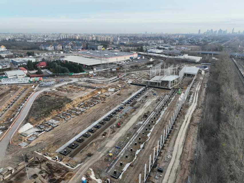 Budowa hal STP w lutym 2024 roku.