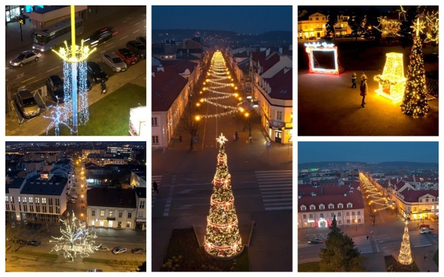 Iluminacje świąteczne 2020 we Włocławku na placu Wolności i 3 Maja