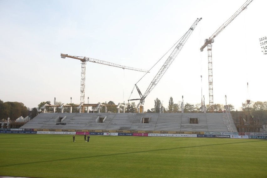 Budowa stadionu Górnika Zabrze: Tak wygląda we wrześniu [ZDJĘCIA]