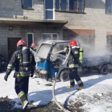 Pożar samochodu do transportu butli gazowych w podwieluńskiej Rudzie [FOTO]