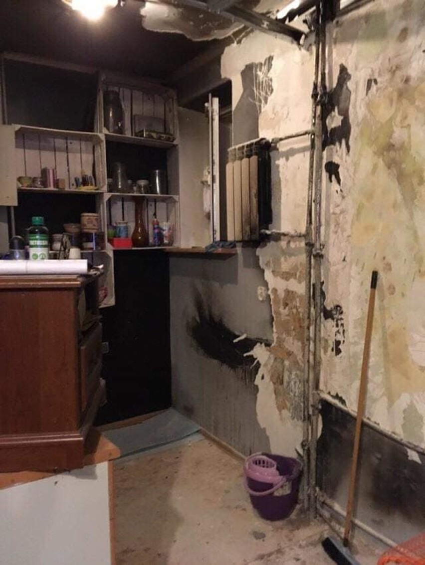 Straciła mieszkanie w pożarze. Nie ma pieniędzy na remont. Jej sąsiadka prosi o pomoc