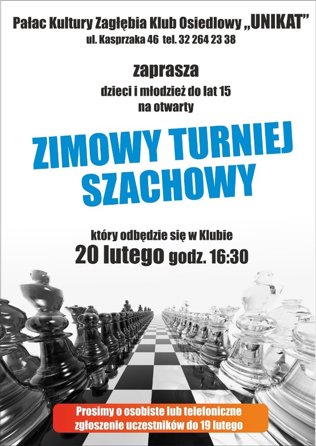 Turniej szachowy zaplanowany został na 20 lutego