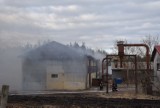 Wielki pożar hali w Kawczu w gminie Miastko. Mogło dojść do wybuchu butli gazowej [zdjęcia]