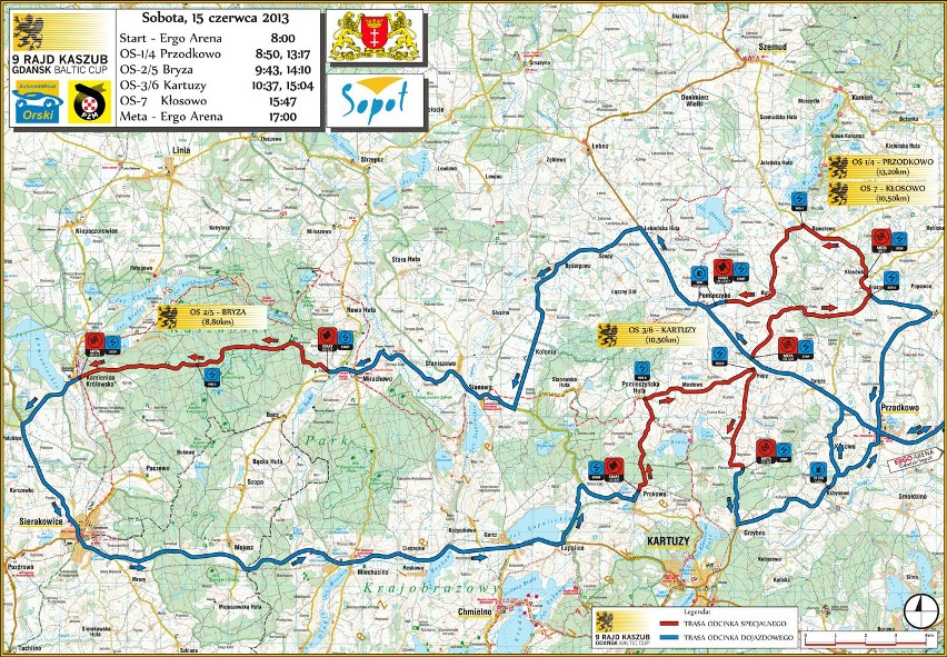 9 Rajd Kaszub Gdańsk Baltic Cup - mapki