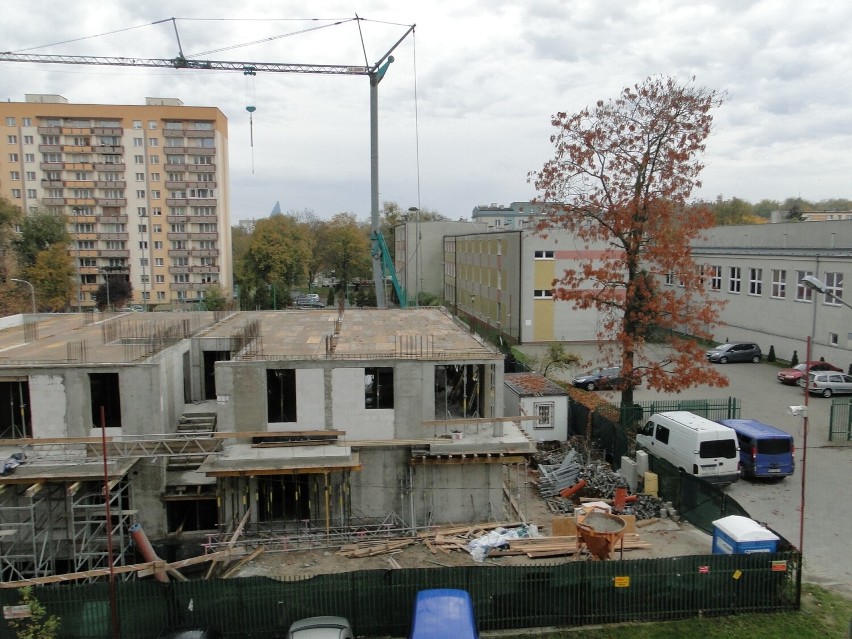 Trwa budowa nowego apartamentowca przy ulicy Wilczej 9 w...