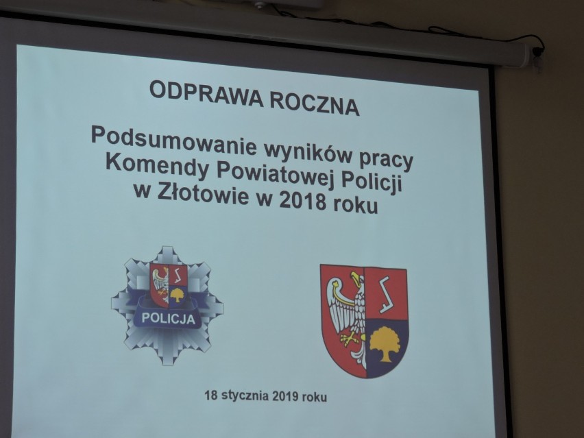 Na spotkaniu w Starostwie Powiatowym policjanci podsumowali rok 2018