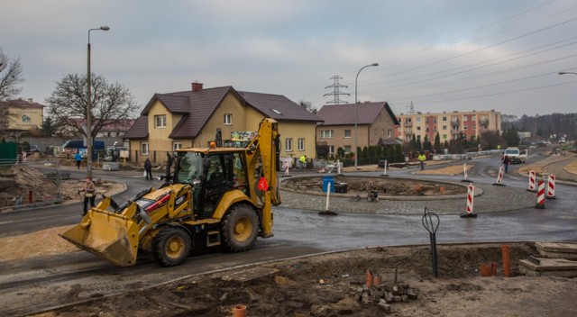 Budowa ronda na ul. Ofiar Piaśnicy w Wejherowie
