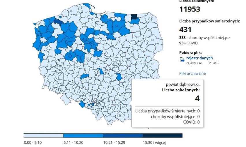 Nowe przypadki koronawirusa w Tarnowie i okolicznych powiatach. Walkę z COVID-19 przegrały trzy osoby [AKTUALIZACJA 17.12] 