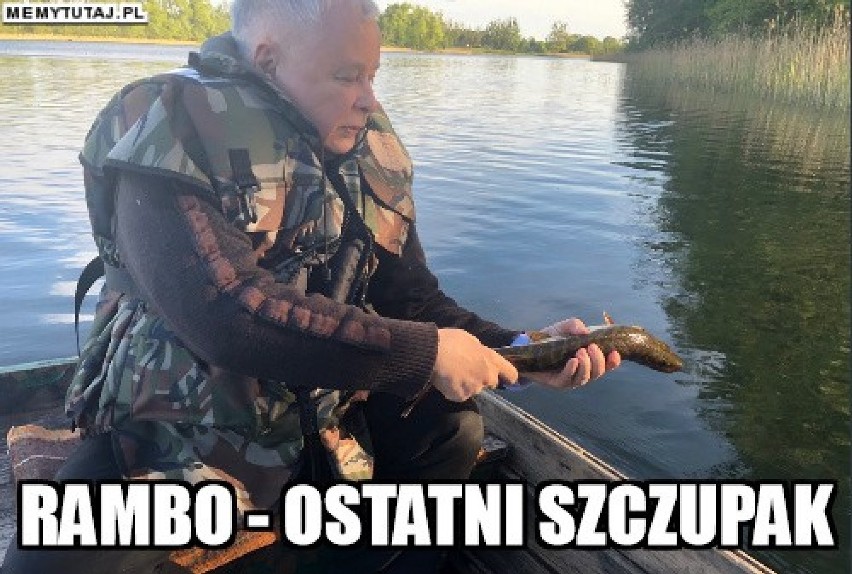 Jarosław Kaczyński darował życie szczupakom MEMY. Wycieczka...