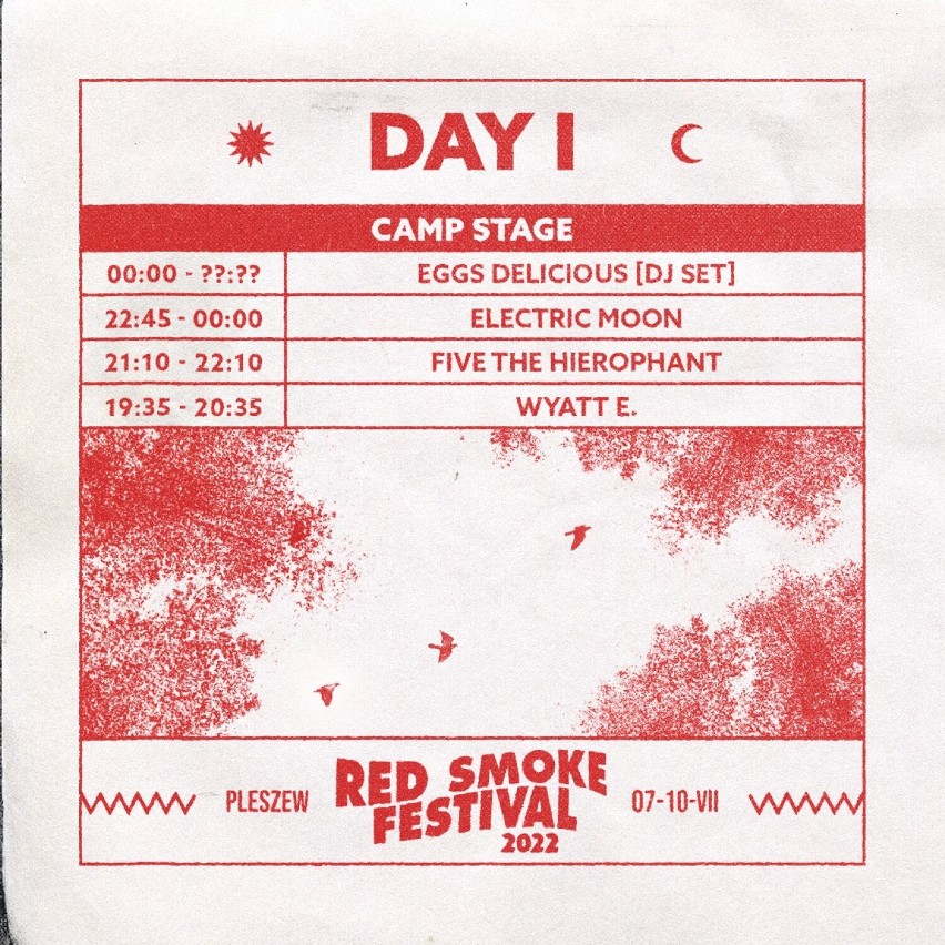 Red Smoke Festival 2022 - plan koncertów