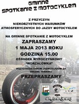 Gminne spotkanie z motocyklem odbędzie się w innym terminie - 1 maja