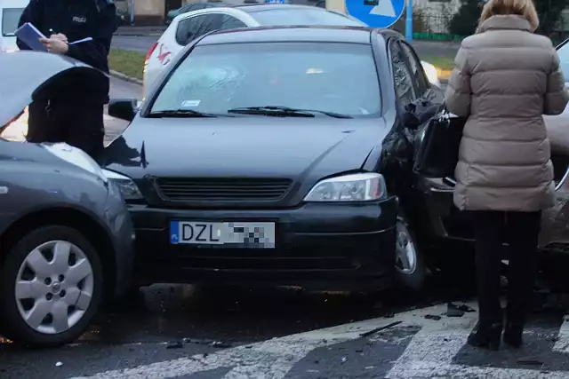 Wypadek na ulicy Leszczyńskiej w Legnicy