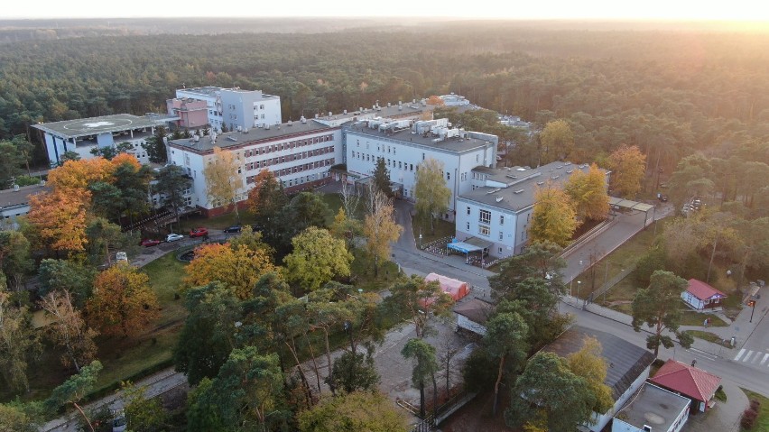 Szpital we Włocławku z lotu ptaka