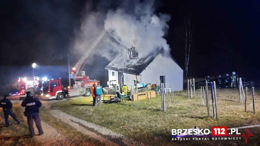 Pożar budynku mieszkalnego w Łoniowej (gm. Dębno),...
