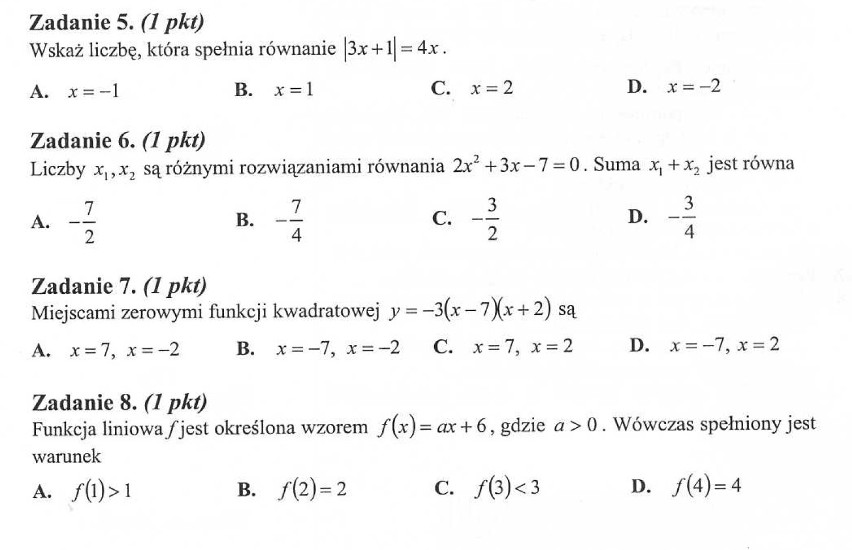 Matura z matematyki jest obowiązkowa po raz drugi....