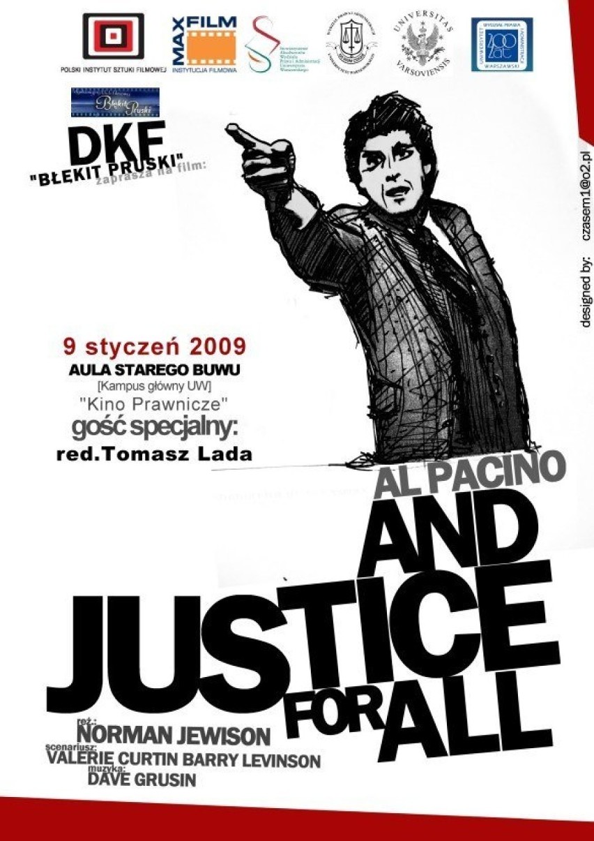Plakat pokazu filmowego "I sprawiedliwość dla wszystkich"