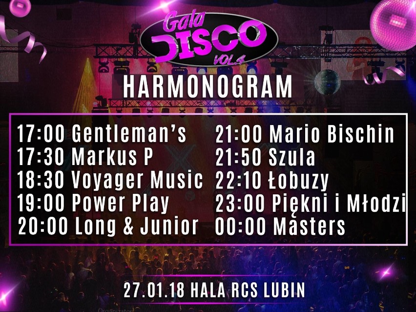 Gala Disco. Znamy godzinowy program! Sprawdź kiedy grają Twoje ulubione zespoły!