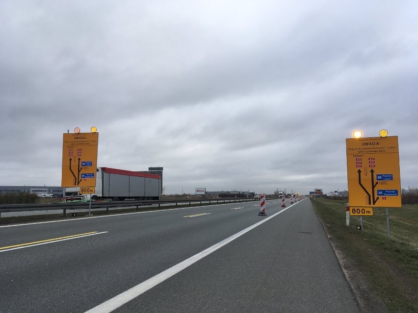 Prace nad rozbudową autostradowej obwodnicy Poznania trwały...