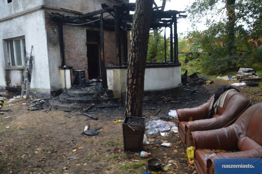 Pożar drewnianej werandy we Włocławku. Nie żyje 63-latek - wstępne przyczyny tragedii [zdjęcia]