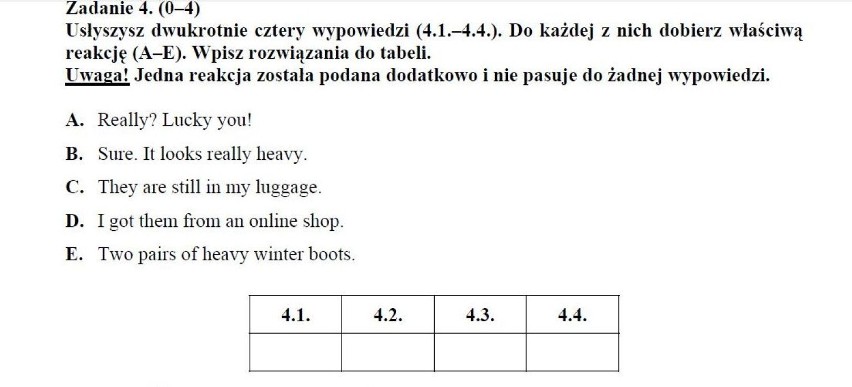 EGZAMIN GIMNAZJALNY CKE 2013: JĘZYK ANGIELSKI [ODPOWIEDZI, ARKUSZE]