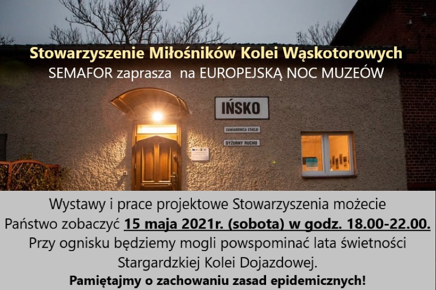 Noc Muzeów 2021 także w Ińsku. Przy ognisku o stargardzkiej wąskotorówce