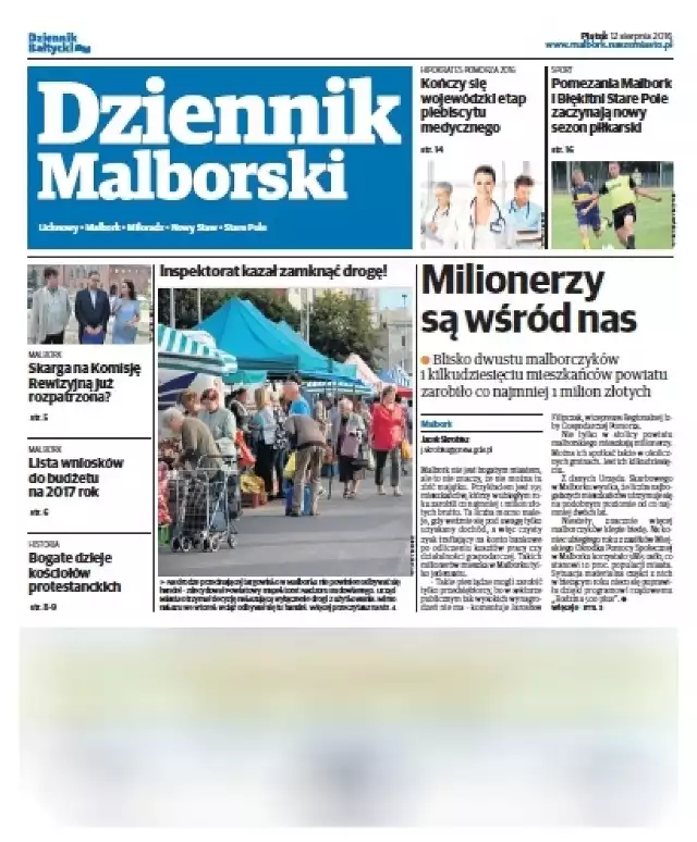 "Dziennik Malborski" kupisz od piątku w kioskach, sklepach i na poczcie. Elektroniczną wersję gazety zamówisz na portalu Prasa24.pl. Zapraszamy do lektury. Na kolejnych zdjęciach sprawdzisz, o czym m.in. piszemy.