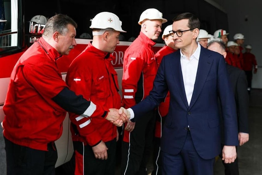 Premier Morawiecki złożył wizytę w Centralnej Stacji Ratownictwa Górniczego