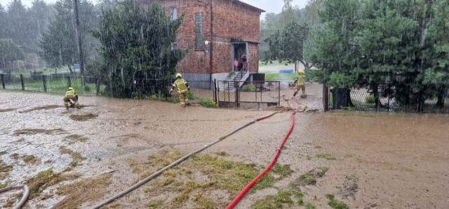 Skutki ulewy w Jankowicach