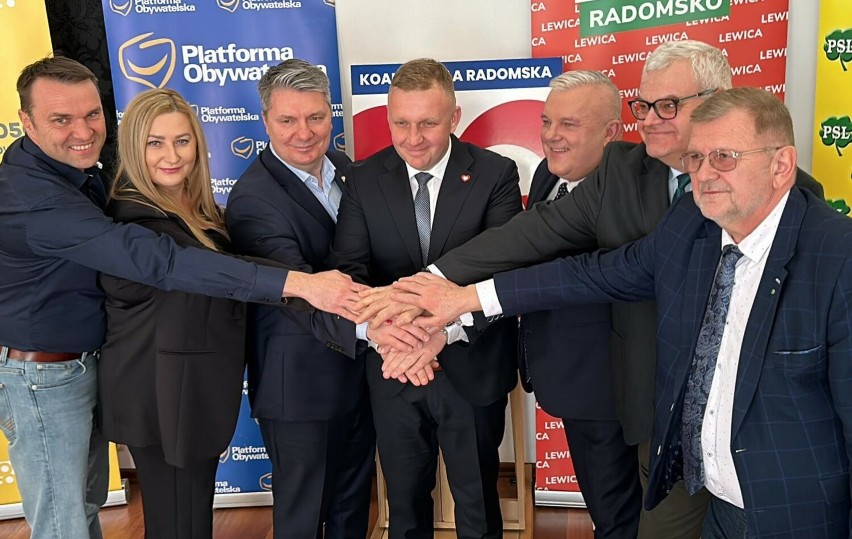 Koalicja 15 października popiera Łukasza Więcka na prezydenta Radomska. ZDJĘCIA