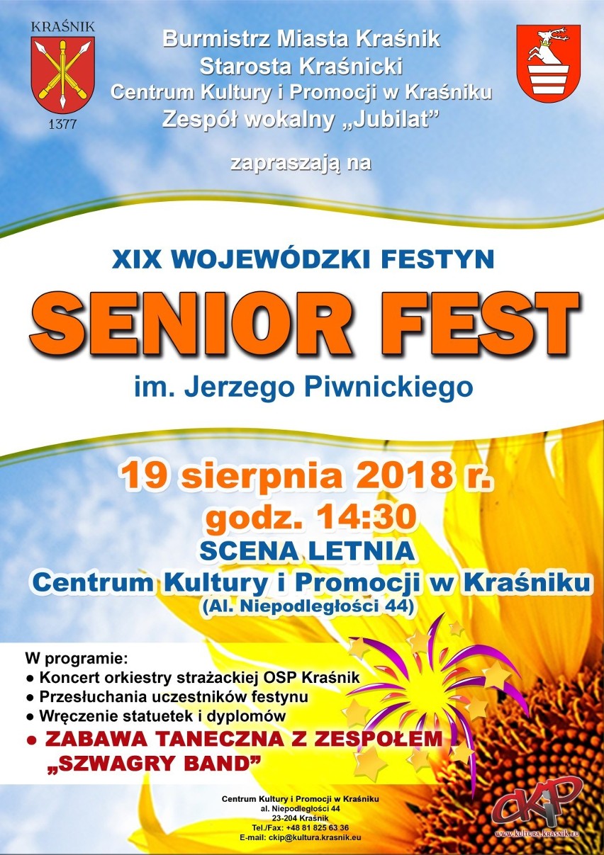 "Senior Fest" w Kraśniku. Przed nami festiwal seniorów 