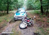 KROSNO ODRZ. Pościg za motocyklistą zakończony na leśnej drodze w okolicy Dąbia