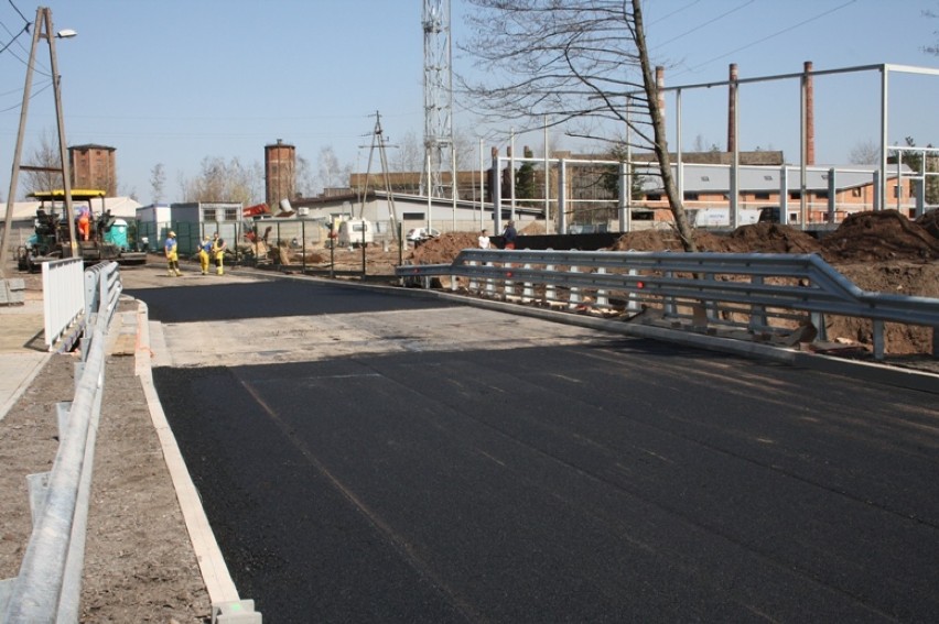 Budowa mostu na ulicy Gruchla w Myszkowie