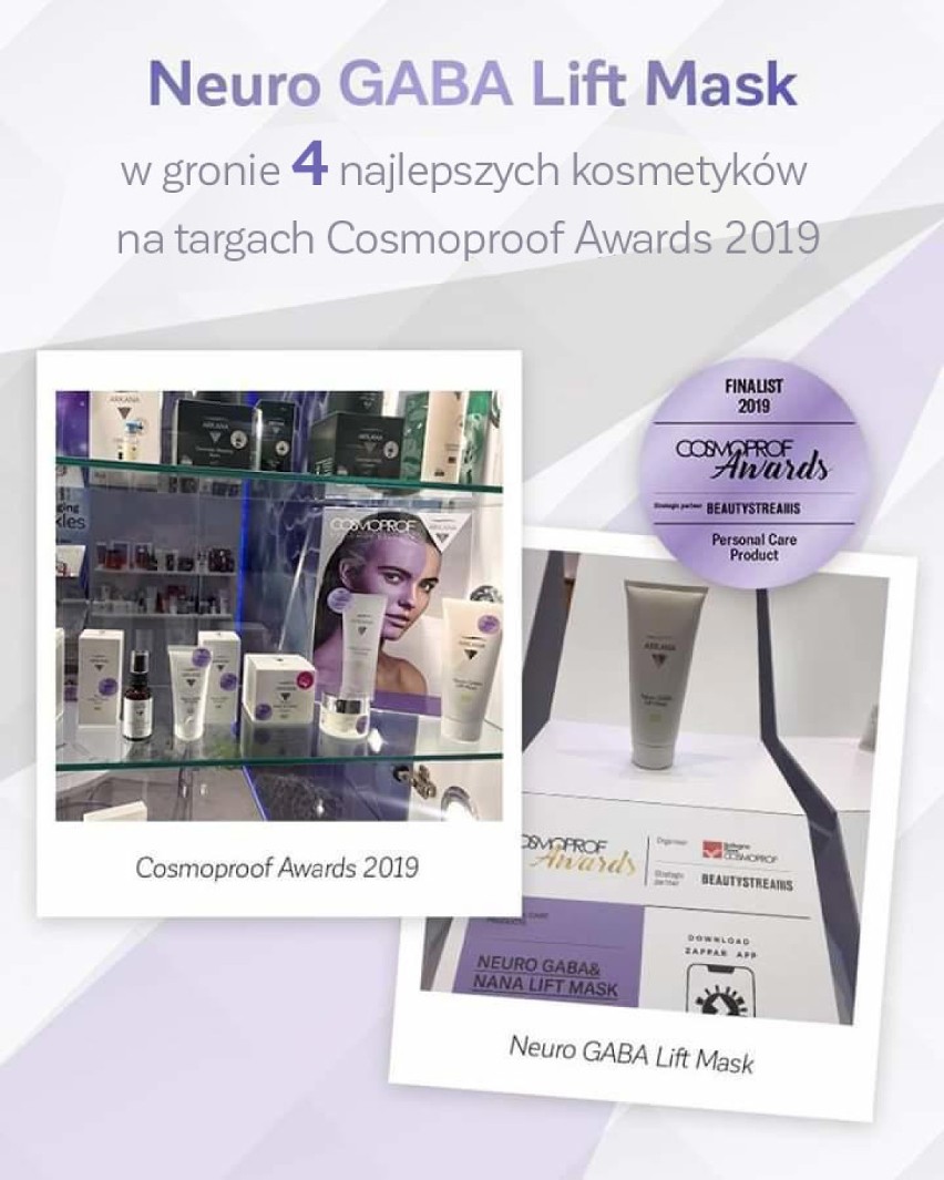 Arkana wśród 4 najlepszych produktów pielęgnacyjnych na Cosmoprof Awards 2019