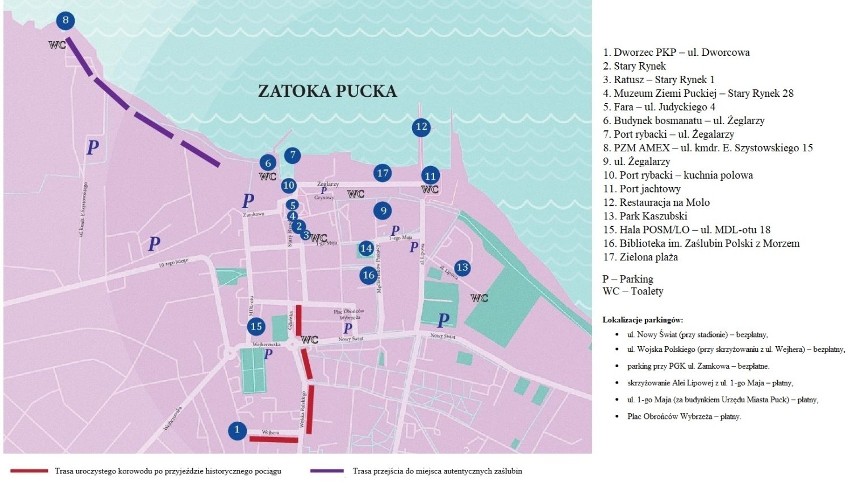 Mapa Pucka - 100. rocznica Zaślubin Polski z morzem