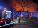 Nocny pożar opuszczonego budynku w Pątnówku koło Legnicy i brawurowa akcja strażaków [ZDJĘCIA]