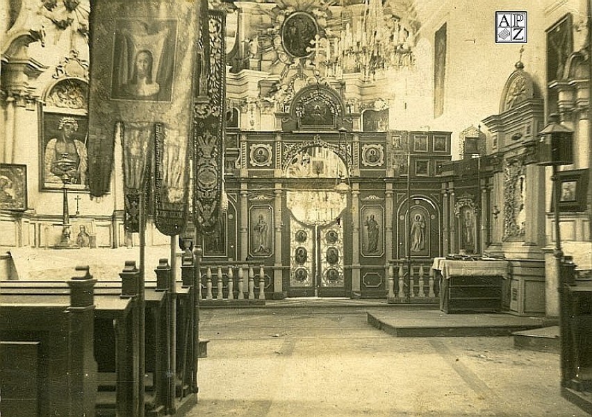 1944 rok. Cerkiew w Szczebrzeszynie - carskie wrota....