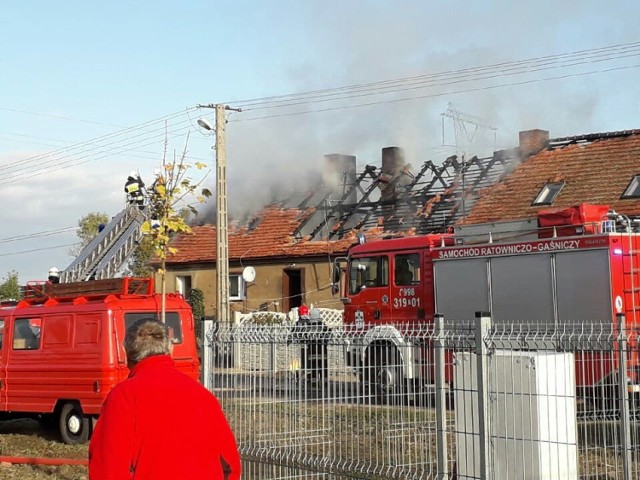 Pożar budynku jednorodzinnego w Wierzei w gm. Duszniki