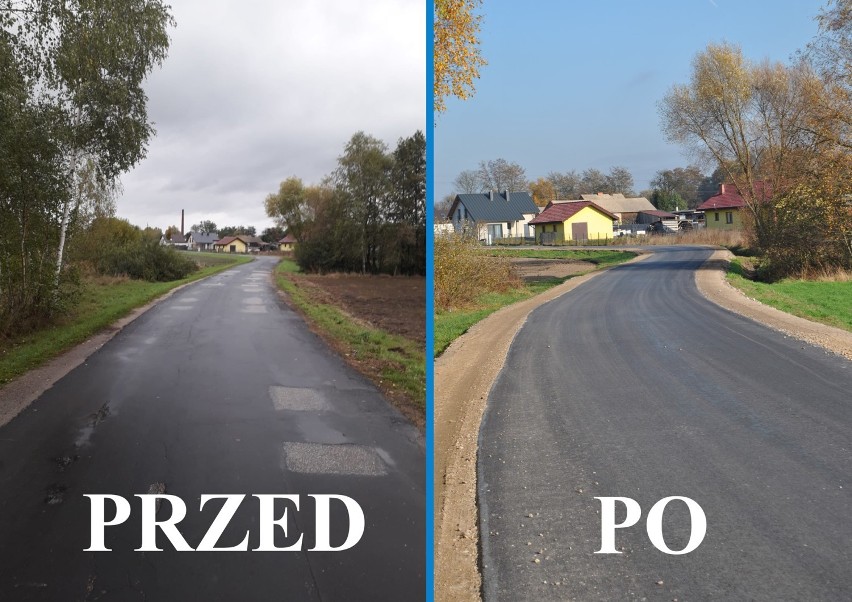 Przebudowa dróg gminnych w Tymienicach i drogi Mostki - Suchoczasy. Zobaczcie jak było przed i po [zdjęcia}